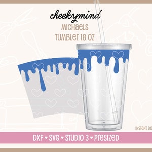 Drip Michaels Tumbler for 18oz Clear Acrylic SVG |  Drip for Michaels Tumbler SVG | Honey Drip | Chocolate Drip SVG | Blood Drip svg