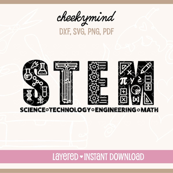 STEM Science Technology Engineering Math SVG PNG