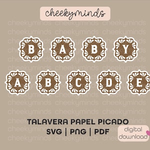 Cielito Lindo Papel Picado Banner Digital File Talavera Papel Picado SVG PNG Spanish Baby Shower Banner Mexican Shower Talavera Topper