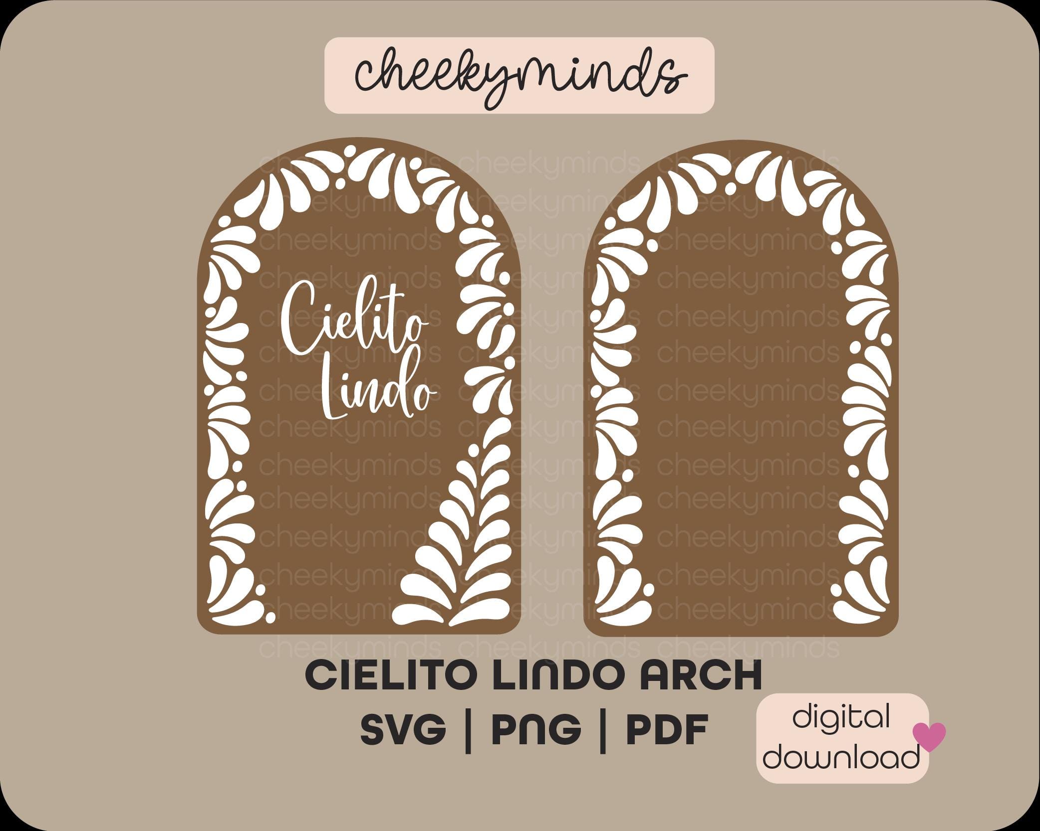 Cielito Lindo Baby Shower Talavera Arch Digital File SVG, PNG, and PDF Spanish Style Shower Mexican Style Shower Pattern Talavera Stencil