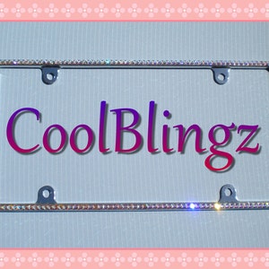 Small Diamond Sparkle Rhinestone CRYSTAL AB License Plate Frame Bling made w/ Swarovski Elements Crystals