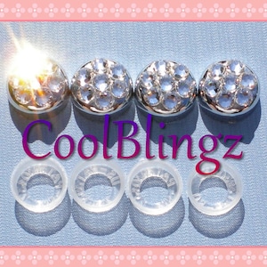 CRYSTAL Screw Caps Covers for Rhinestone Crystal License Plate Frame Bling made w/ Swarovski Elements