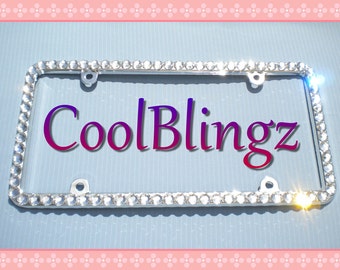 BIG Bling CRYSTAL Diamond Rhinestone License Plate Frame