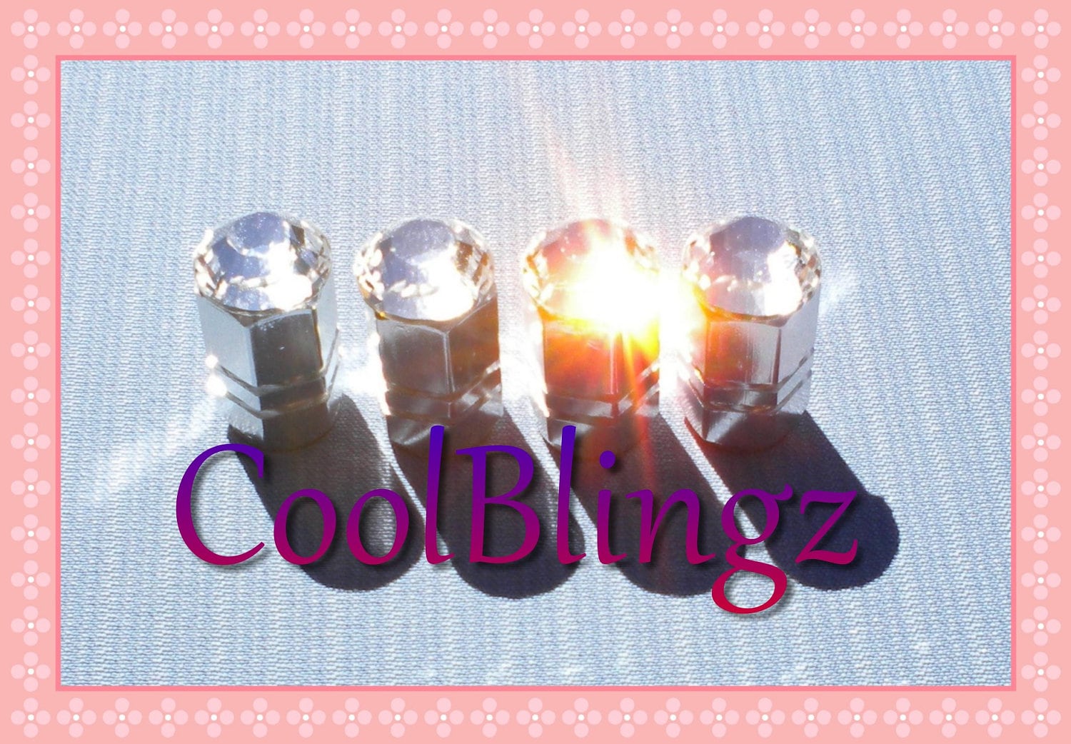 XL CRYSTAL Bling Rhinestone Tire Valve Stem Caps Covers made w/ Swaro…