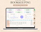 Simple Bookkeeping 2026 Google Sheets Small Business Expense Tracker Income and Log Tax Prep Spreadsheet Solopreneur Dashboard Monthly Year