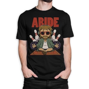T-shirt The Big Lebowski Dude Abide, heren- en damesmaten (LEB-08511)
