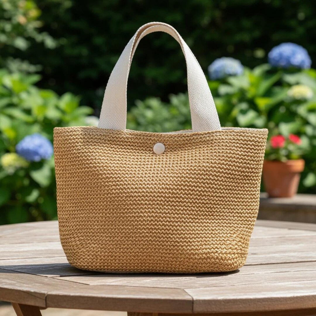 Woven Straw Tote Bag for Women, Summer Beach Handbag, Casual Boho ...