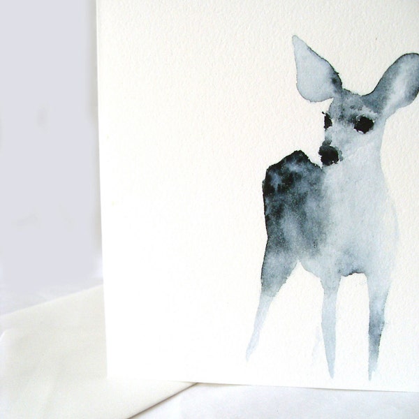 Holiday Card Set Christmas Cards Tiny Deer Fawns