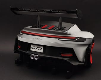 Porsche GT3 RS Key Hanger • PLA 3D Printed • Sports Car Wall Decor