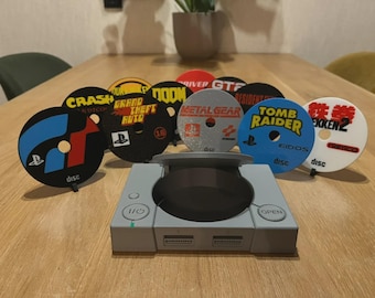 Mini PlayStation 1 Decorative Console + Retro Game Coasters