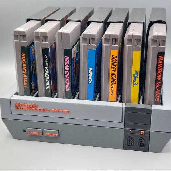 Nintendo NES Game Cartridge Display Stand Holder