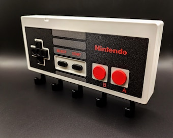 NES Controller Key Hanger • Retro Gaming Key Holder • PLA 3D Printed Wall Decor • Gamer Gift • Classic Console Key Hook