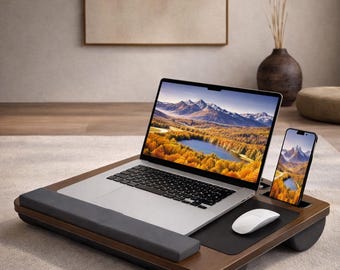 Laptop Stand, Portable Home Office Desk, Book Stand, Tablet and Phone Stand, Travel Desk, Multi-Device Compatibility