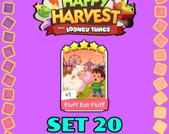 Fluff Eat Fluff - Set 20 - Monopoly Sticker 5 Star - Happy Harvest Album