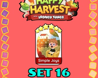 Simple Joys - Set 16 - Monopoly Sticker 6 Star - Happy Harvest Album
