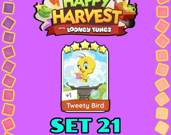 Tweety Bird - Set 21 - Monopoly Sticker 5 Star - Happy Harvest Album