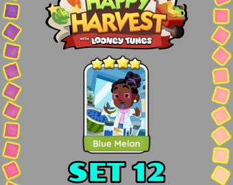 Blue Melon - Set 12 - Monopoly Sticker 4 Star - Happy Harvest Album