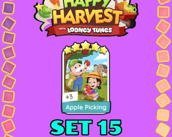 Apple Picking - Set 15 - Monopoly Sticker 5 Star - Happy Harvest Album