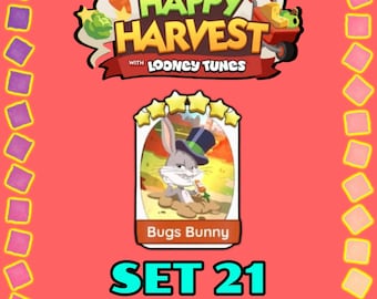 Bugs Bunny - Set 21 - Monopoly Sticker 6 Star - Happy Harvest Album