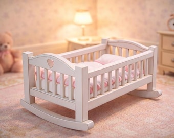 Miniature Baby Cots STL – 1:12 Scale Dollhouse Baby Room Decor (Digital Download)