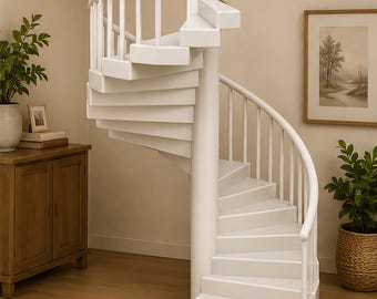Miniature Spiral Staircase STL – 1:12 Scale Dollhouse Decor (Digital Download)