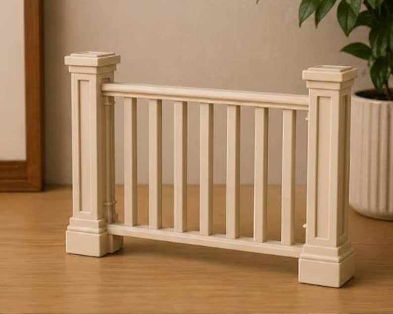 Miniature Simple Railing STL – 1:12 Scale Dollhouse Decor (digital ...