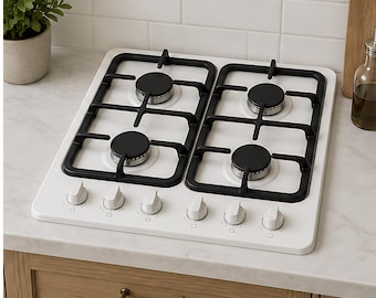 Miniature Gas Cooktop STL – 1:12 Scale Dollhouse Living Room Decor (Digital Download)