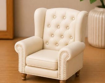 Miniature Armchair STL – 1:12 Scale Dollhouse Living Room Decor (Digital Download)