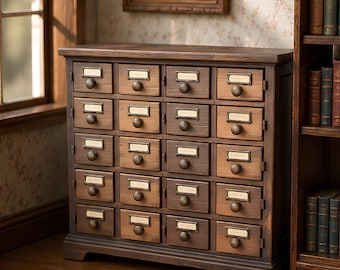 Miniature Apothecary Cabinet STL – 1:12 Scale Dollhouse Decor (Digital Download)