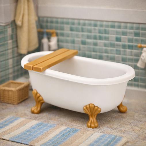 Melody Jane Puppenhaus Miniatur – Gelbe Bade-Ente Für Badewanne Oder Gartenteich Im Maßstab 1:12, Realistisches Zubehör Für Miniatur-Szenen & Puppenhäuser Gartenteich Ente 1:12