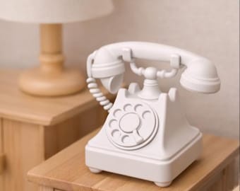 Miniature Vitage Phone STL – 1:12 Scale Dollhouse Decor (Digital Download)