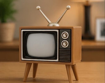 Miniature Retro Television STL – 1:12 Scale Dollhouse Living Room Decor (Digital Download)