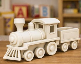 Miniatura de Trem de Brinquedo STL – Decoração para Casa de Bonecas em Escala 1:12 (Download Digital)