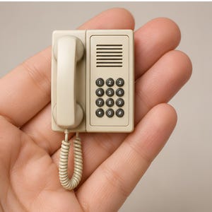 Miniatuur retro wandintercomtelefoon STL – poppenhuisdecor op schaal 1:12 (digitale download)