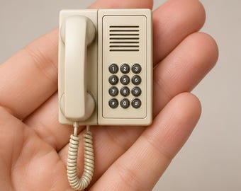 Miniature Retro Wall Intercom Telephone STL – 1:12 Scale Dollhouse Decor (Digital Download)