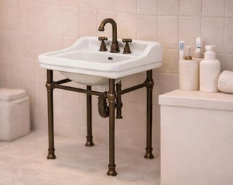 Miniature Vintage Sink STL – 1:12 Scale Bath Dollhouse Decor (Digital Download)