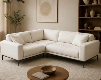 Miniature L Shaped Sofa STL – 1:12 Scale Dollhouse Living Room Decor (Digital Download)