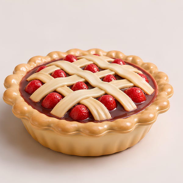 Miniature Lattice Pie STL 1:12 Scale Dollhouse Kitchen Furniture (Digital Download)