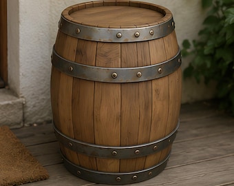 Miniature Barrel STL – 1:12 Scale Dollhouse Decor (Digital Download)