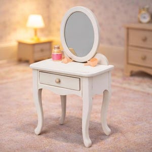 Miniature Makeup Table STL 1:12 Scale Dollhouse Bedroom Furniture (Digital Download)