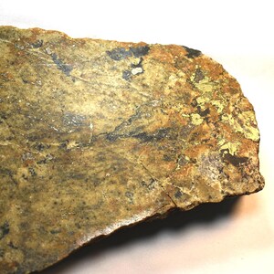 Losa de mineral de oro y plata del siglo XIX, pomo de mineral, reliquia de mina de cobre pulida