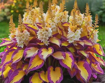Purple & Gold Hosta Seeds 200+ – Perennial Shade Garden Plant, Heirloom