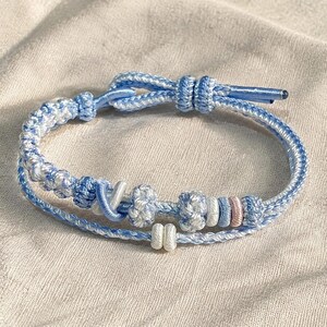Bracelet cordon tressé : bracelet nœud chinois à fossettes tissé à la main pour elle