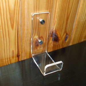 Custom Clear Acrylic Hook Holder Bracket Support for Wall Installation image 2