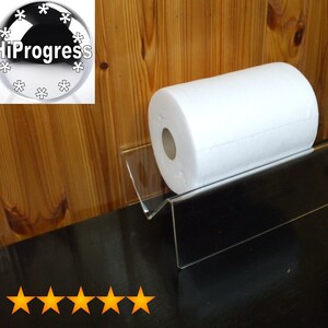 Clear Acrylic Stand Rack for Paper Towels Cellophane Fabric Cloth Canvas Strips Roll