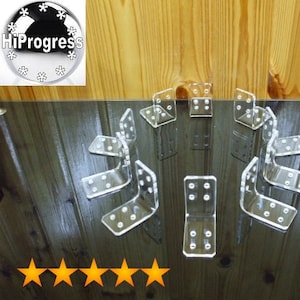 Support en L transparent transparent à 90 degrés en plexiglas, renfort