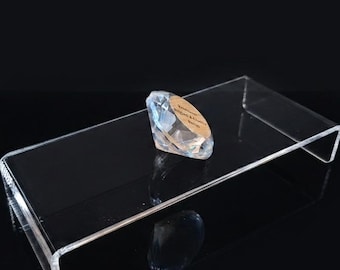 Soporte de exhibición rectangular cuadrado de acrílico transparente