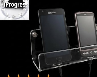 Soporte universal doble para smartphone, instalación en pared, soporte de exhibición
