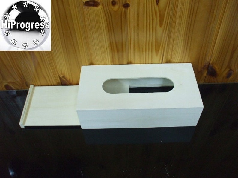 Unfinished Plain Natural Wood Slotted Box for Tissue Etsy