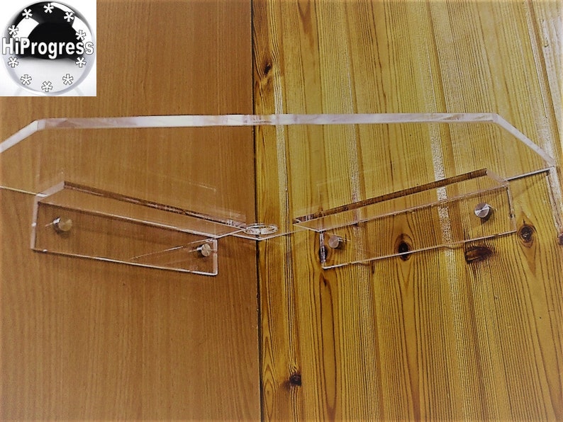 Wall Clear Corner Acrylic Shelf for Electronics Lamp Router Etsy